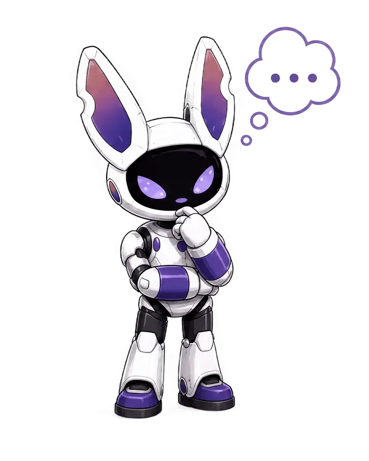 thinking cutout — mascot · Alter AI